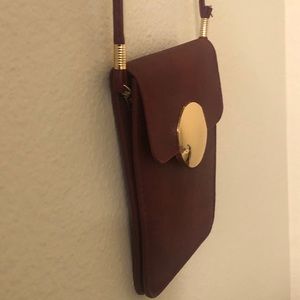 Maroon & Gold Crossbody Purse